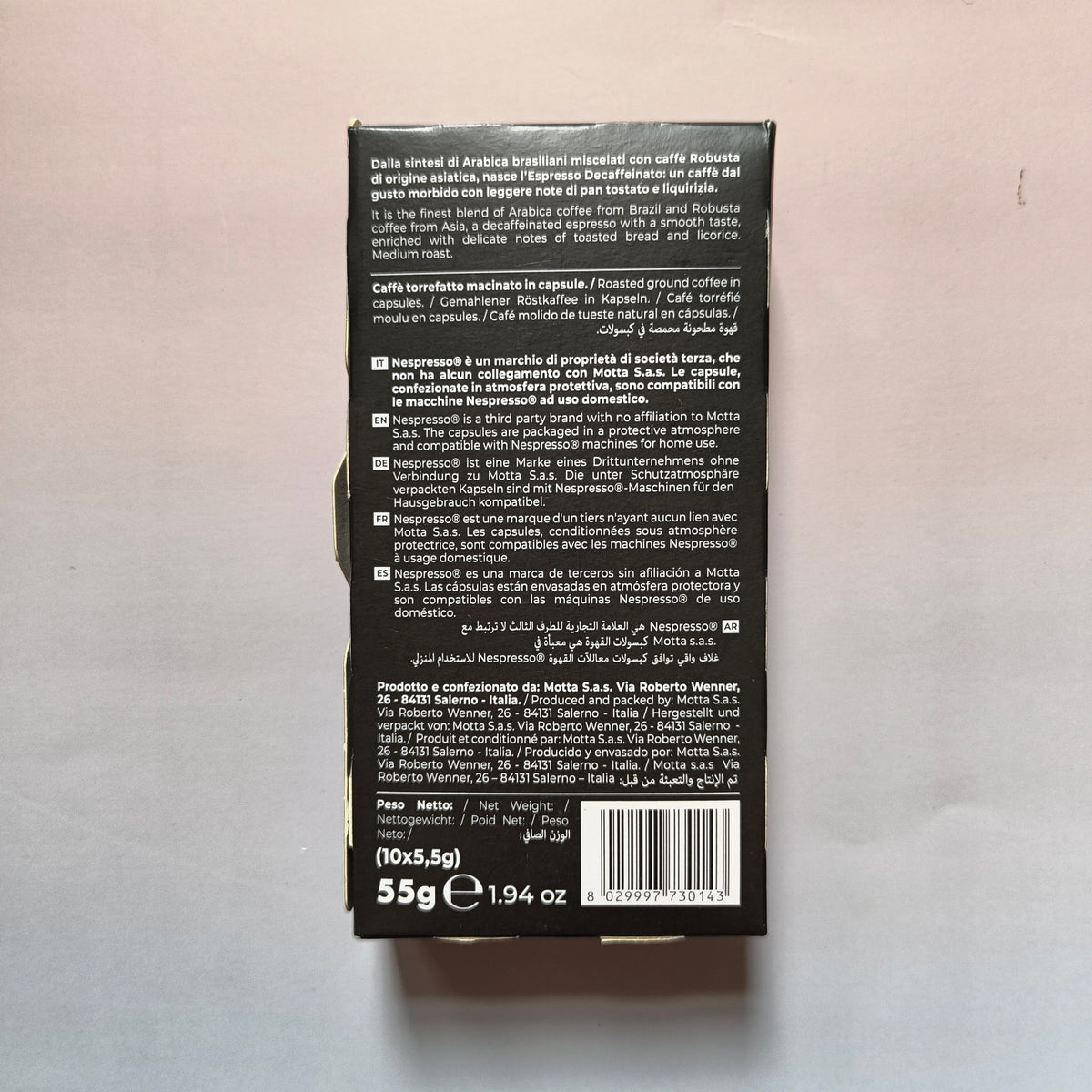 Caffè Motta - Nespresso® 低咖啡因咖啡膠囊